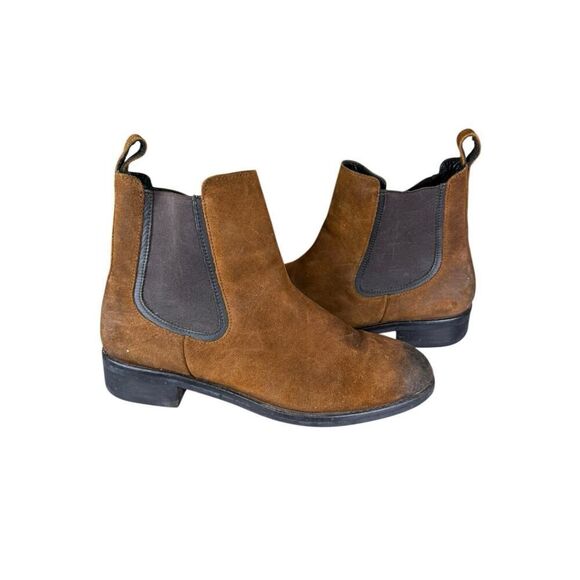 Thursday Boot Co Brown Suede Chelsea Boots Size 8 Duke Style Leather